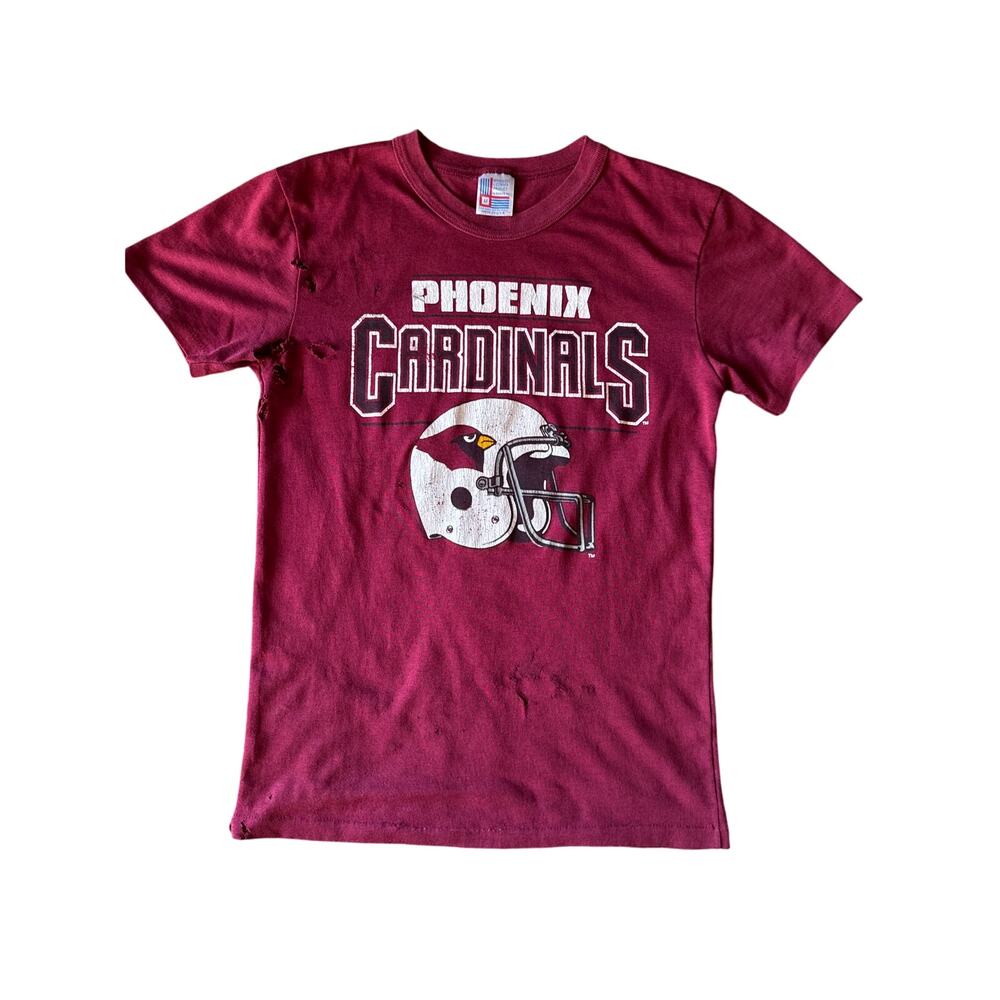 VTG NFL Phoenix Cardinals USA Made Single Stitch M* Maroon Garan Football Tshirt